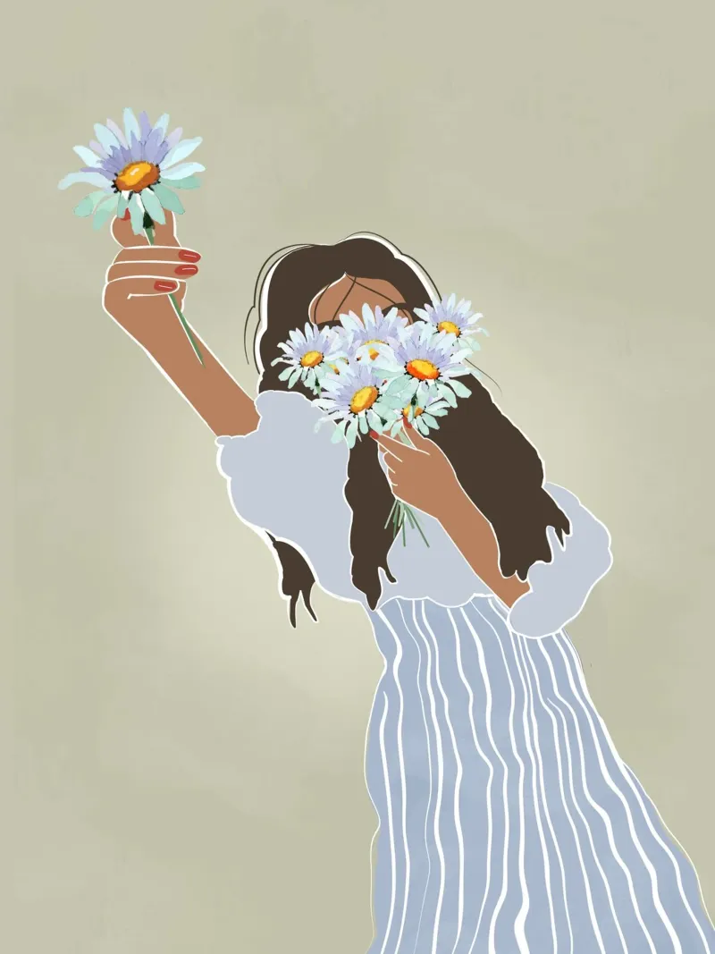 Un bouquet de marguerites hahnemühle de Sannel Larson