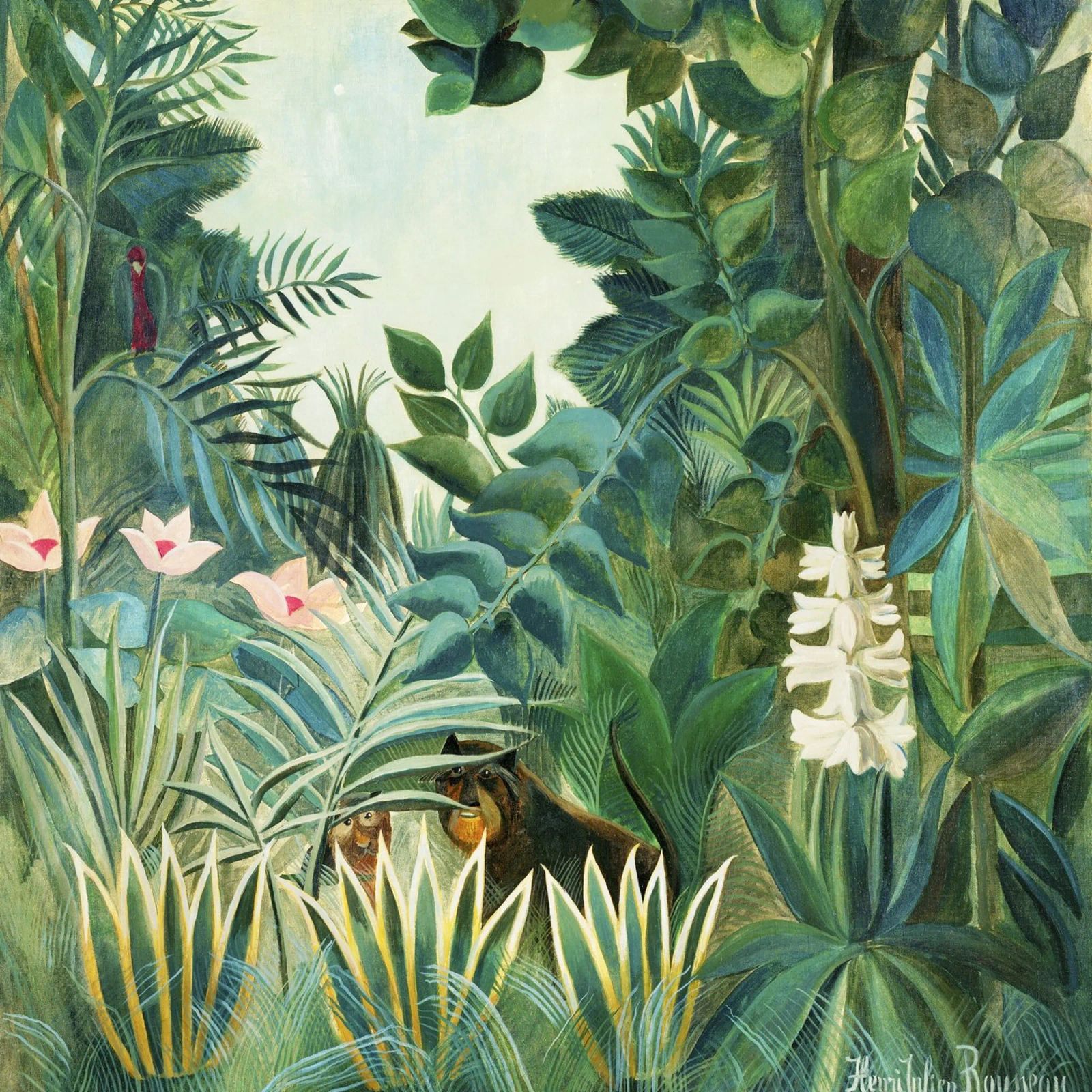 La giungla equatoriale di Henri Rousseau (1909) i poster da Venus Art