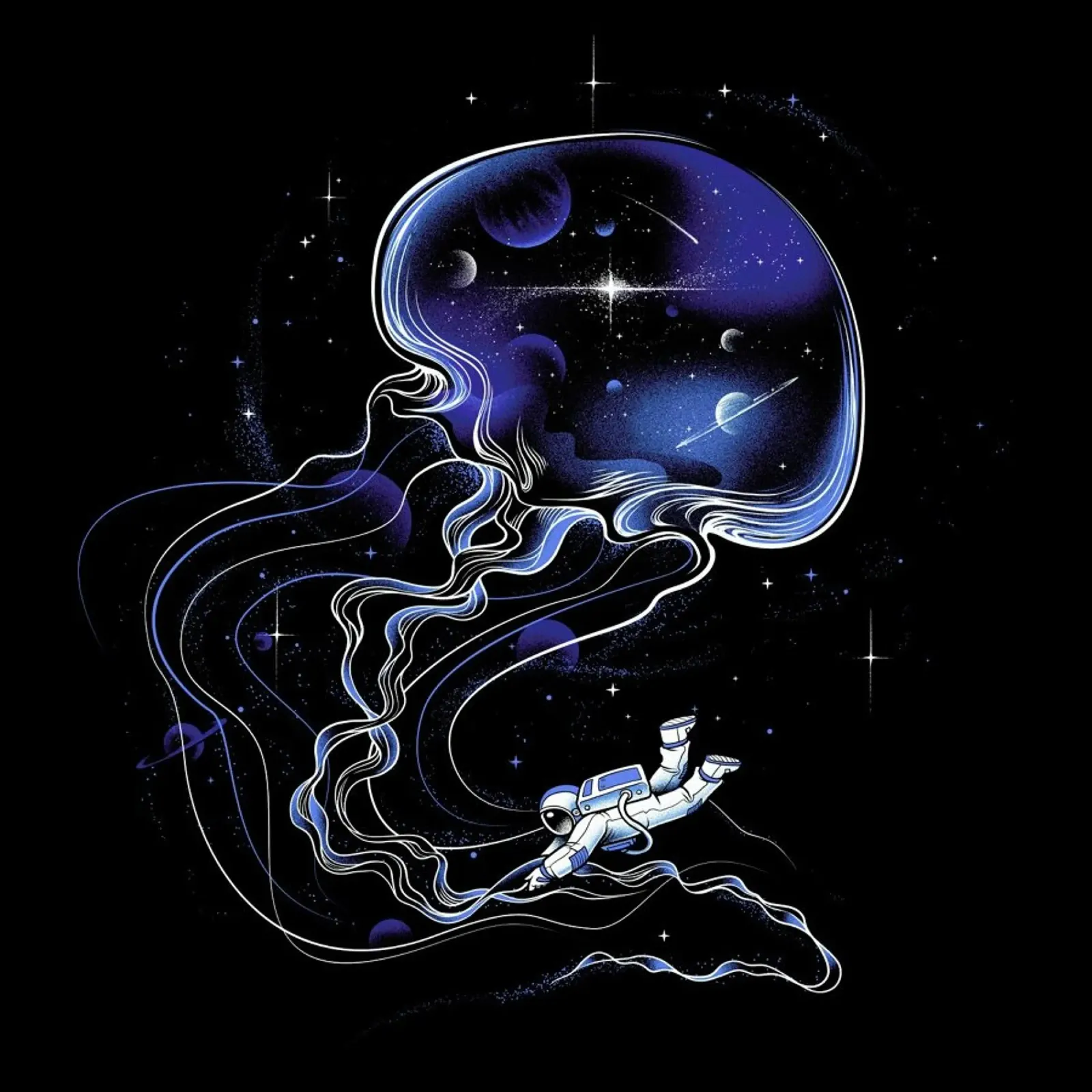 Universe Is A Big Jellyfish pellicola backlit da Tobe Fonseca
