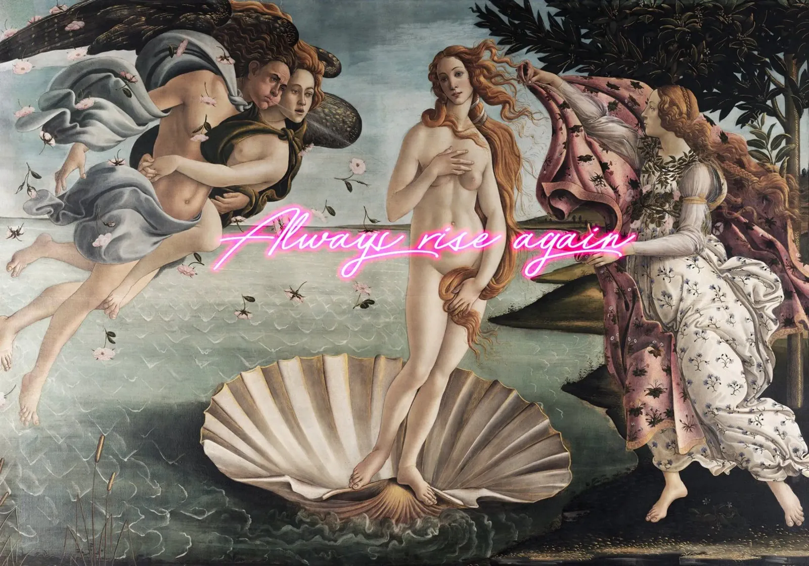 Venus Feminist Feminine Pink Neon Art poster by GraceDigitalArtCo