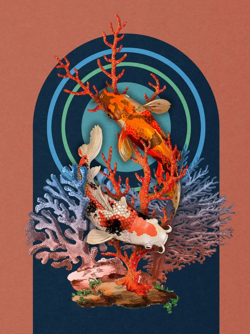 PISCIS poster con telaio in legno da burcukorkmazyurek
