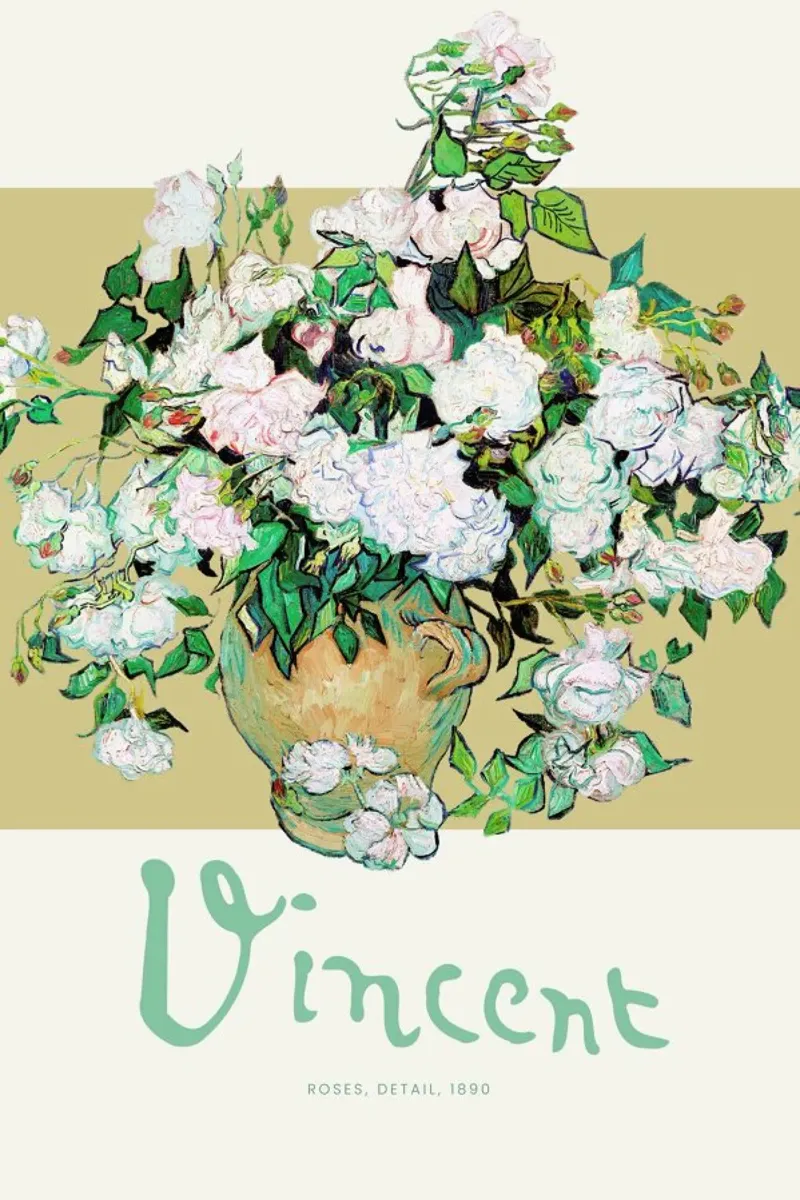 Signed, Vincent – Roses 2 pellicola backlit da Vintage by JUNIQE
