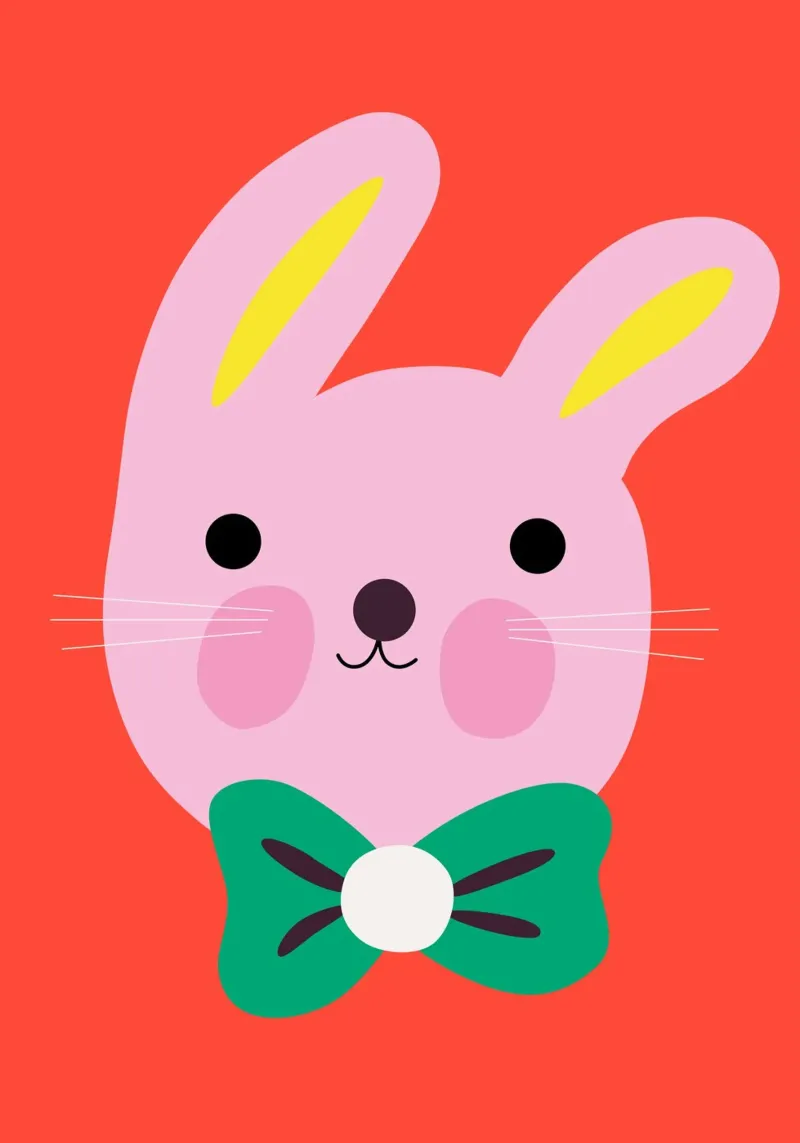 Hasi (rosa) Leinwand von Susann Stefanizen