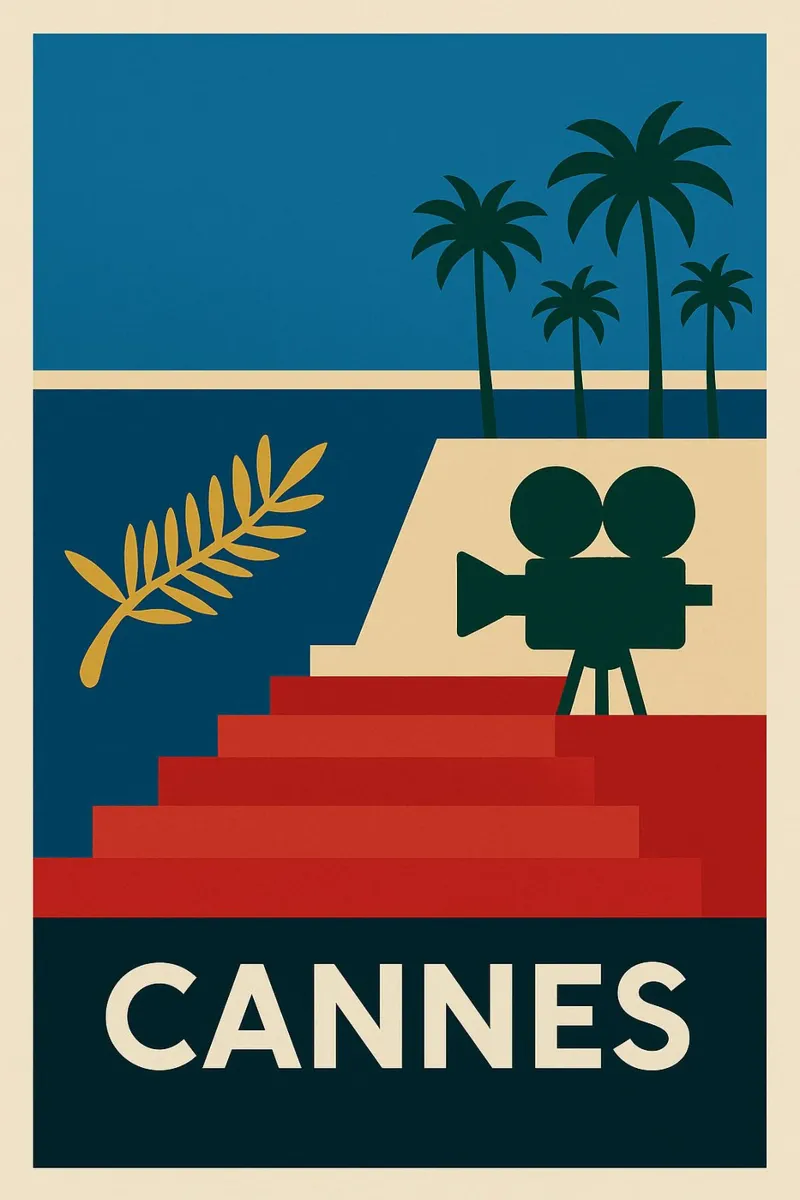 CANNES - Glamour su carta opaca pellicola backlit da JETLAG | affiches voyage