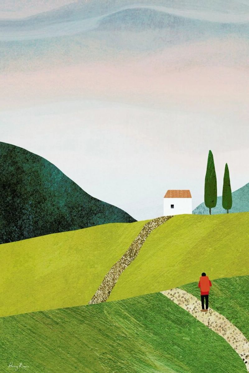 Walking Home Poster von Henry Rivers