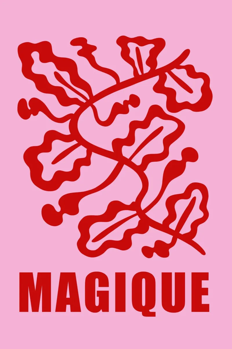Pink and Red Magique Art pellicola backlit da GraceDigitalArtCo