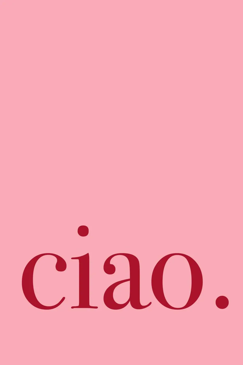 Pink and Red Ciao Art pellicola backlit da GraceDigitalArtCo