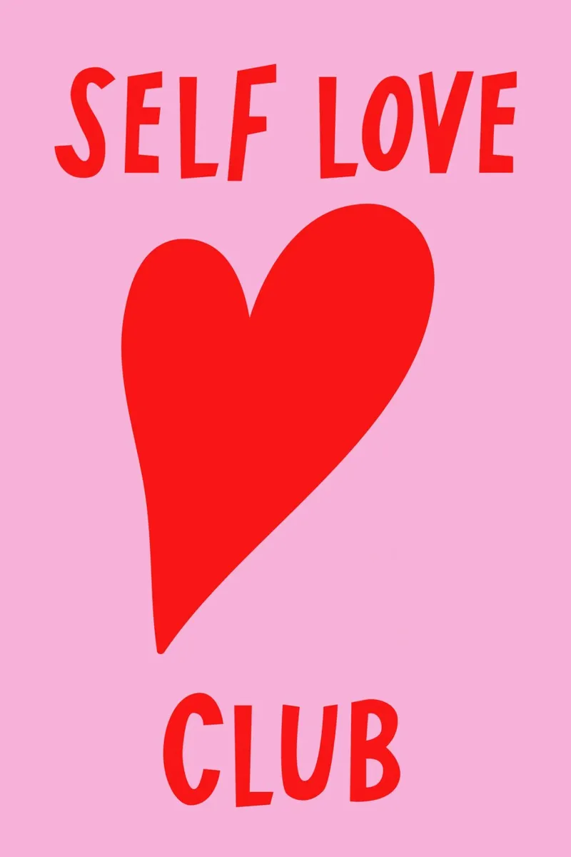 Pink and Red Self Love Art pellicola backlit da GraceDigitalArtCo
