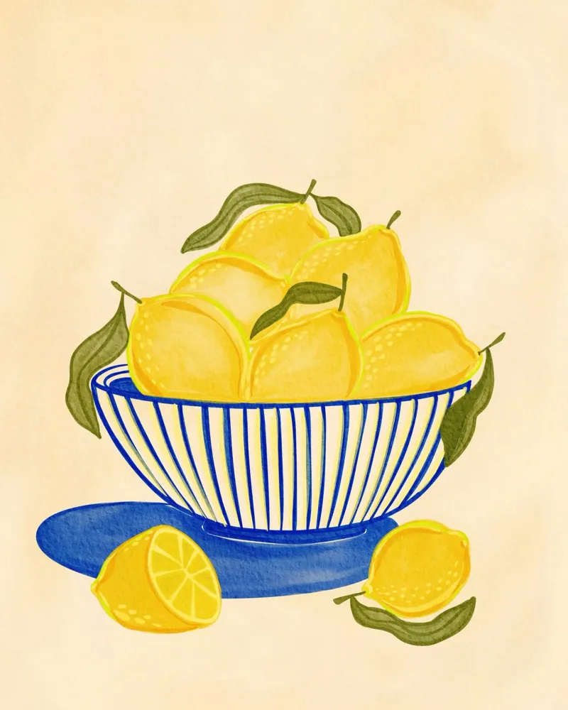 Bol de citrons jaune vif hahnemühle de Nikita Jariwala