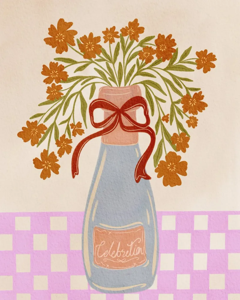 Vase à fleurs vibrantes hahnemühle de Nikita Jariwala