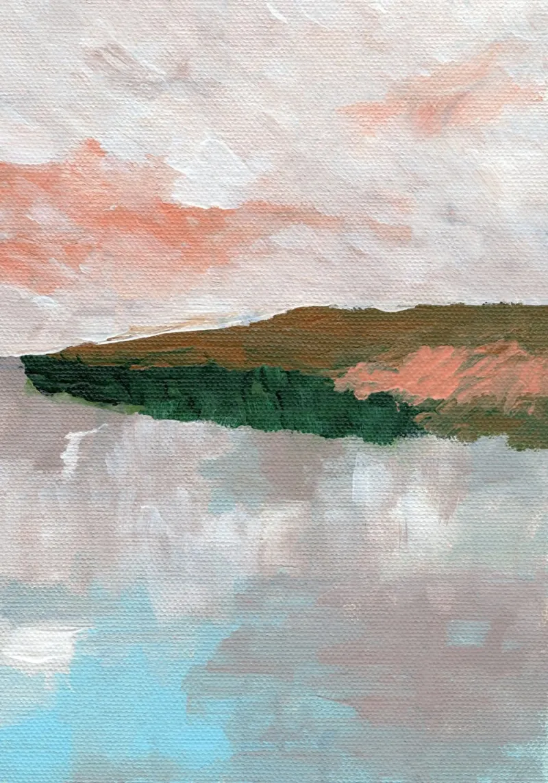 Vue abstraite du bord de mer hahnemühle de Nikita Jariwala