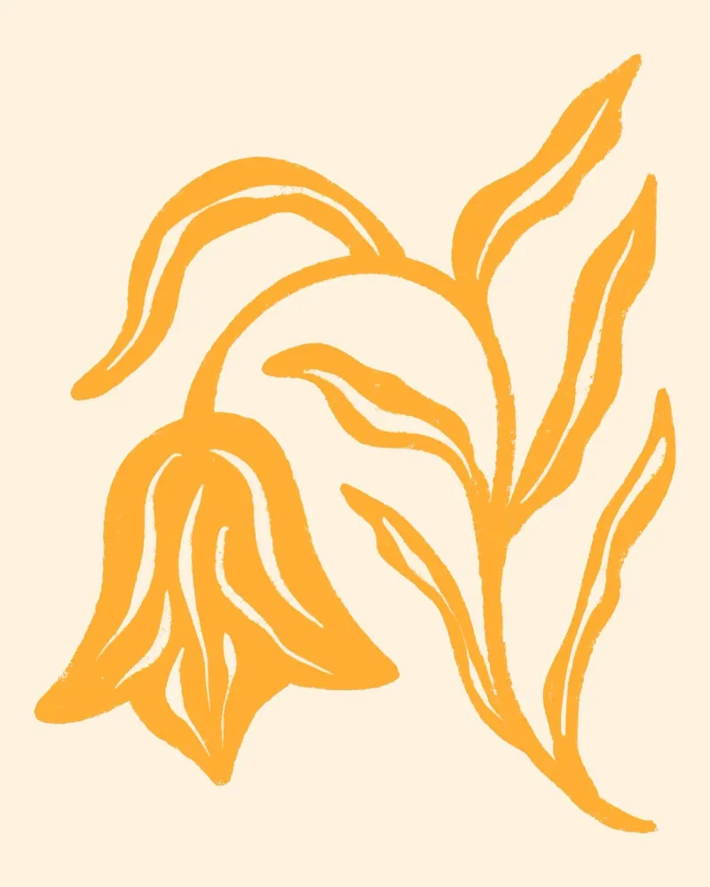 Silhouette del fiore d'oro carta hahnemühle da Angela Minca