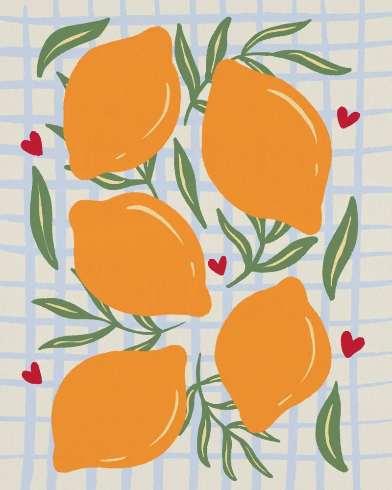 Grille d'amour au citron hahnemühle de Angela Minca