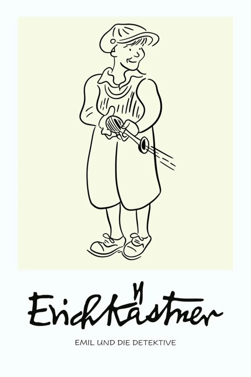Erich Kästner 4 poster con telaio in alluminio da Little Flourishes