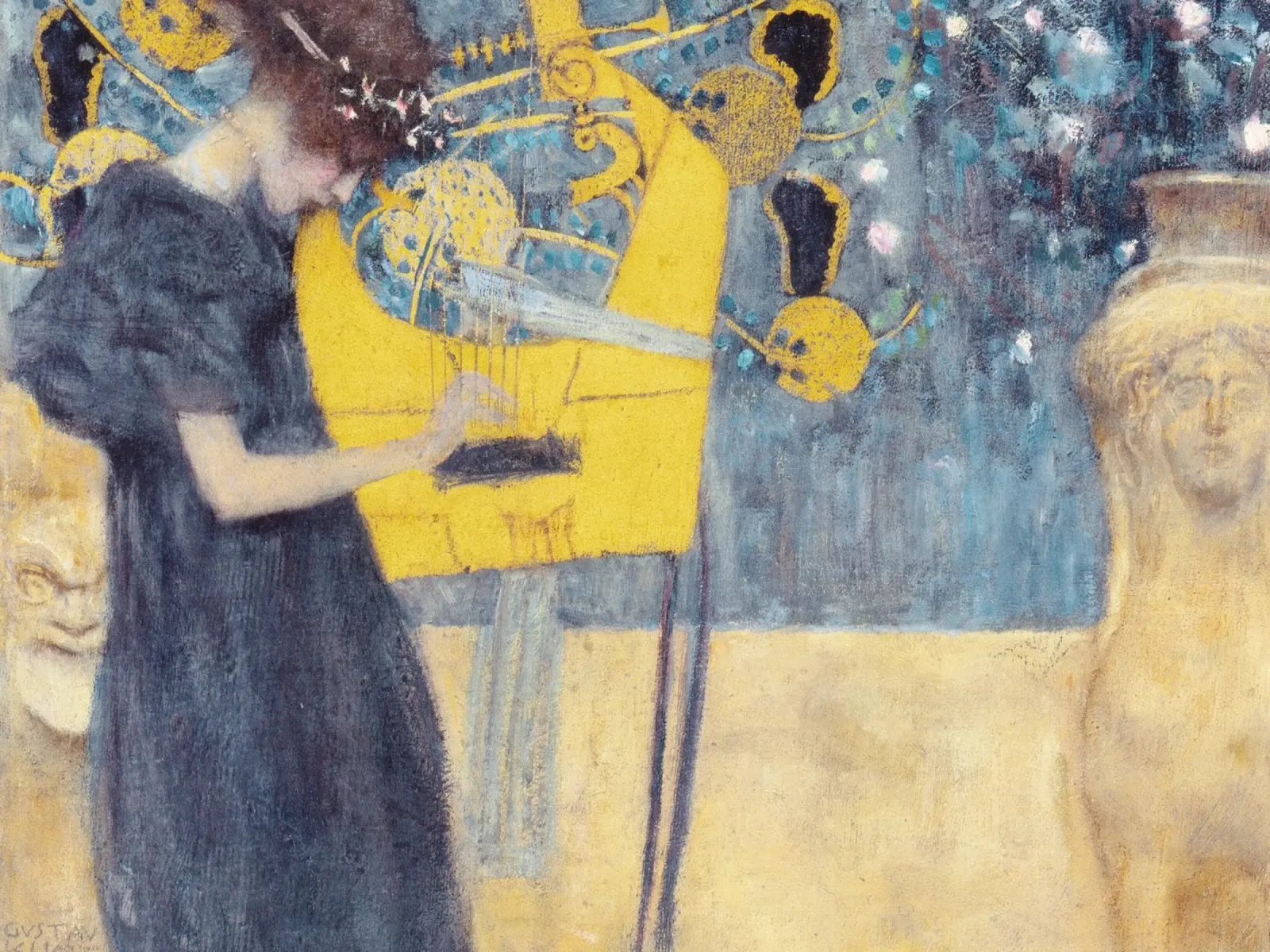 Gustav Klimt's Music I (1895) acrylic glass by Gustav Klimt ART Prints