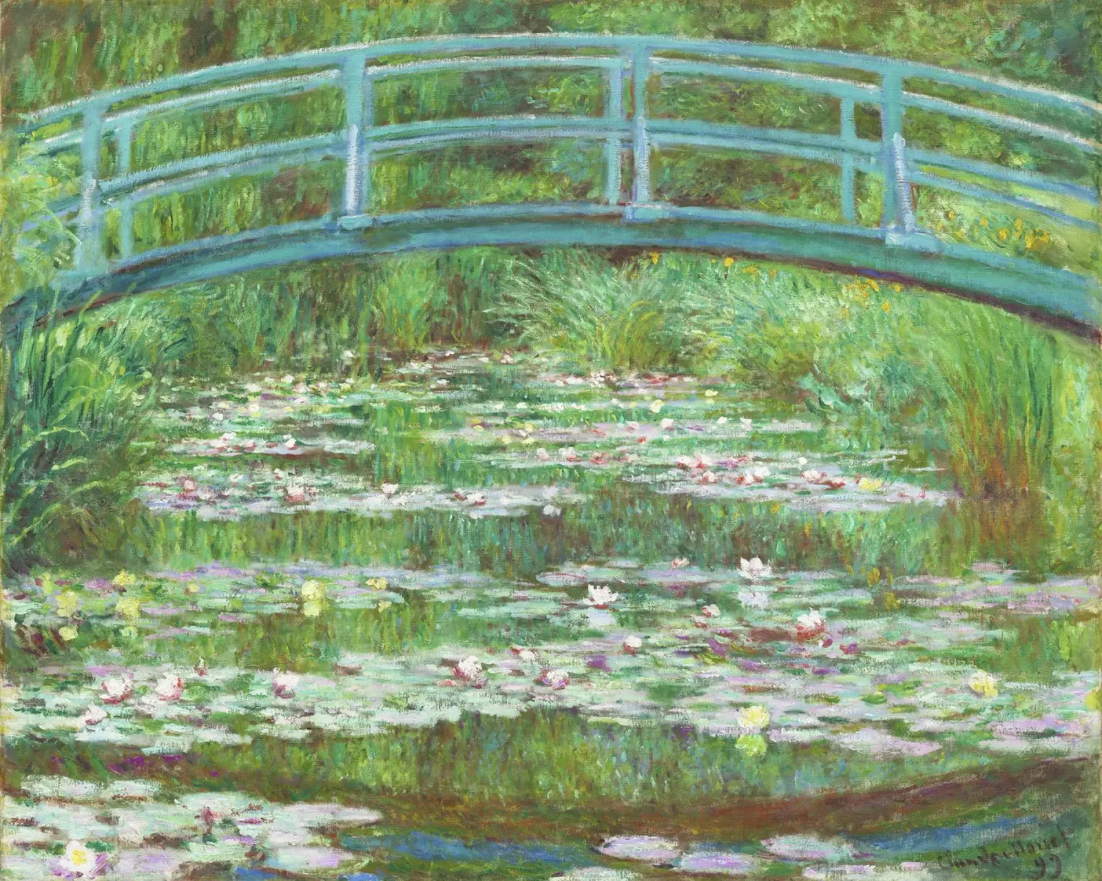 La passerella giapponese di Claude Monet (1899) pellicola backlit da Monet Art Prints