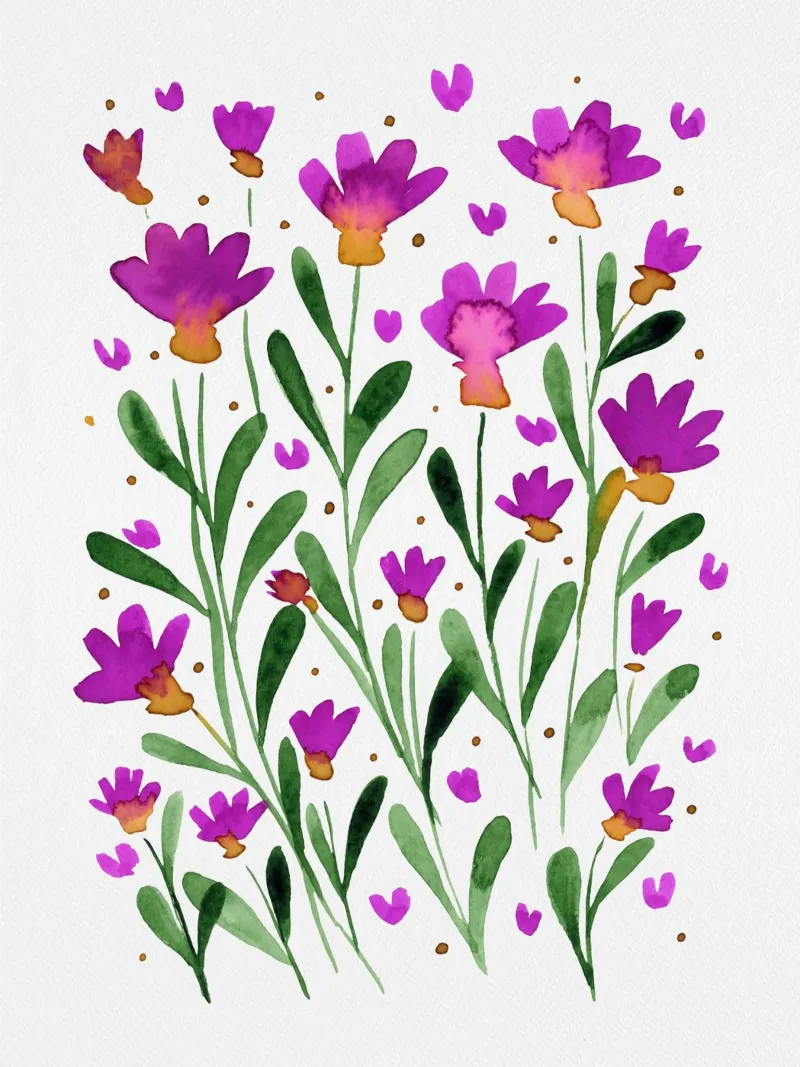 Ballo in fiore viola plexiglass da Angela Minca