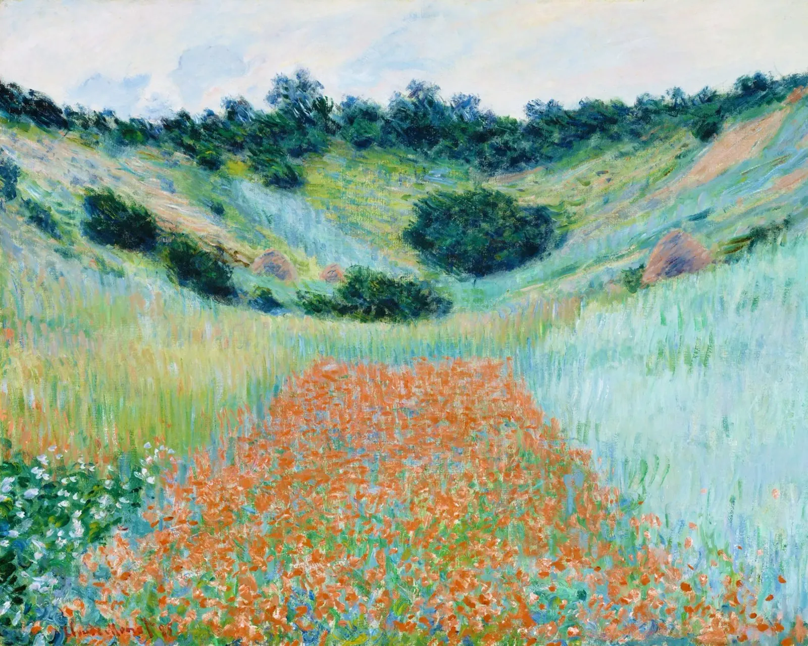 Claude Monet’s Poppy Field in a Hollow near Giverny canvas by Monet Art Prints