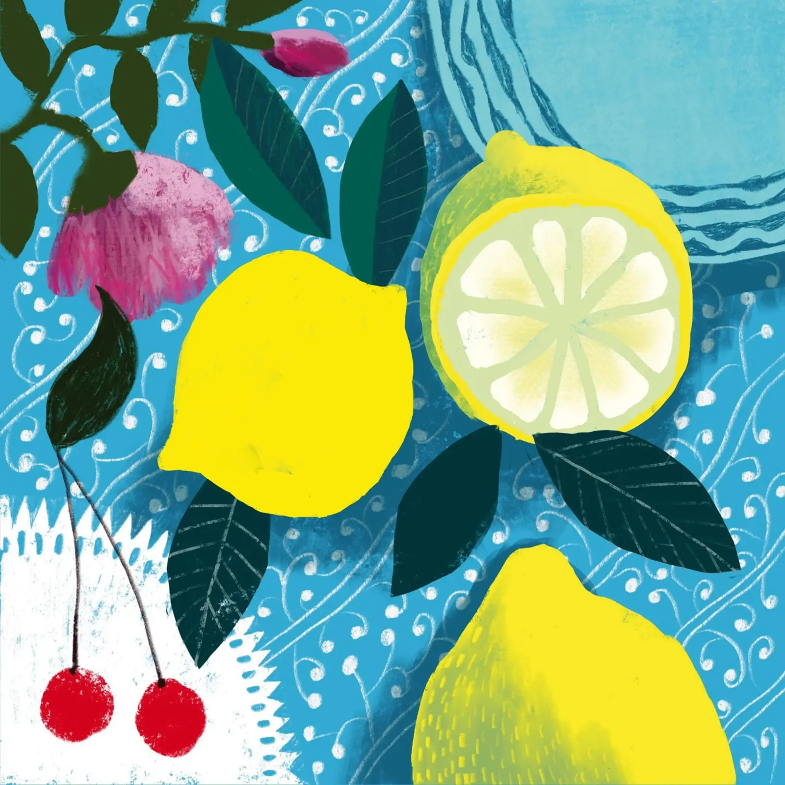 Limone e ciliegie carta hahnemühle da MiraParadies