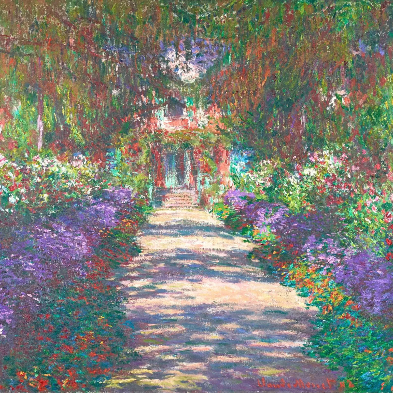 Der Weg von Claude Monet in Monets Garten in Giverny Hahnemühle von Monet Art Prints