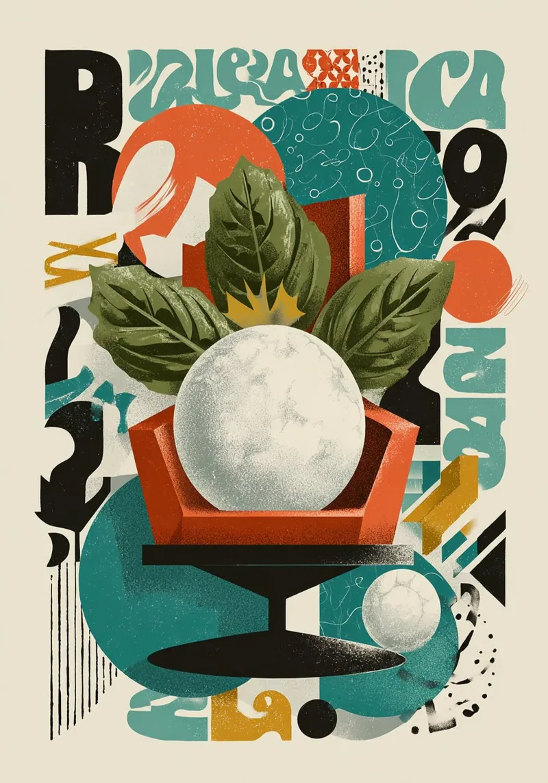 La Regina Mozzarella poster con telaio in plastica da michi