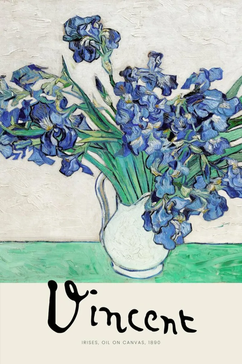 Signed, Vincent – Irises 2 pellicola backlit da Vintage by JUNIQE