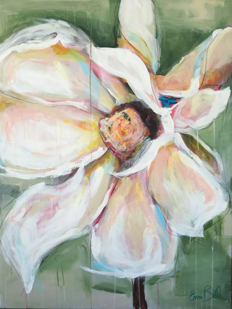 Magnolia rosa alluminio dibond da Emma Bell