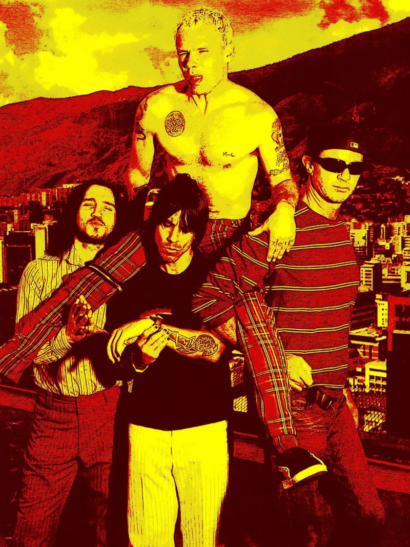 Red Hot Chili Peppers Band Art acrylic glass by vanhesling