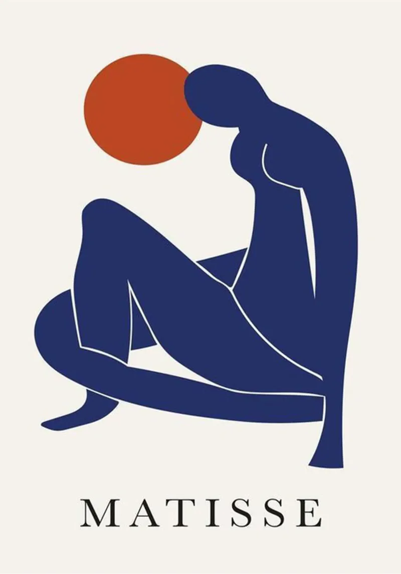 Silhouette einer Frau, die in der Sonne sitzt Poster mit Holzrahmen von sazkia art