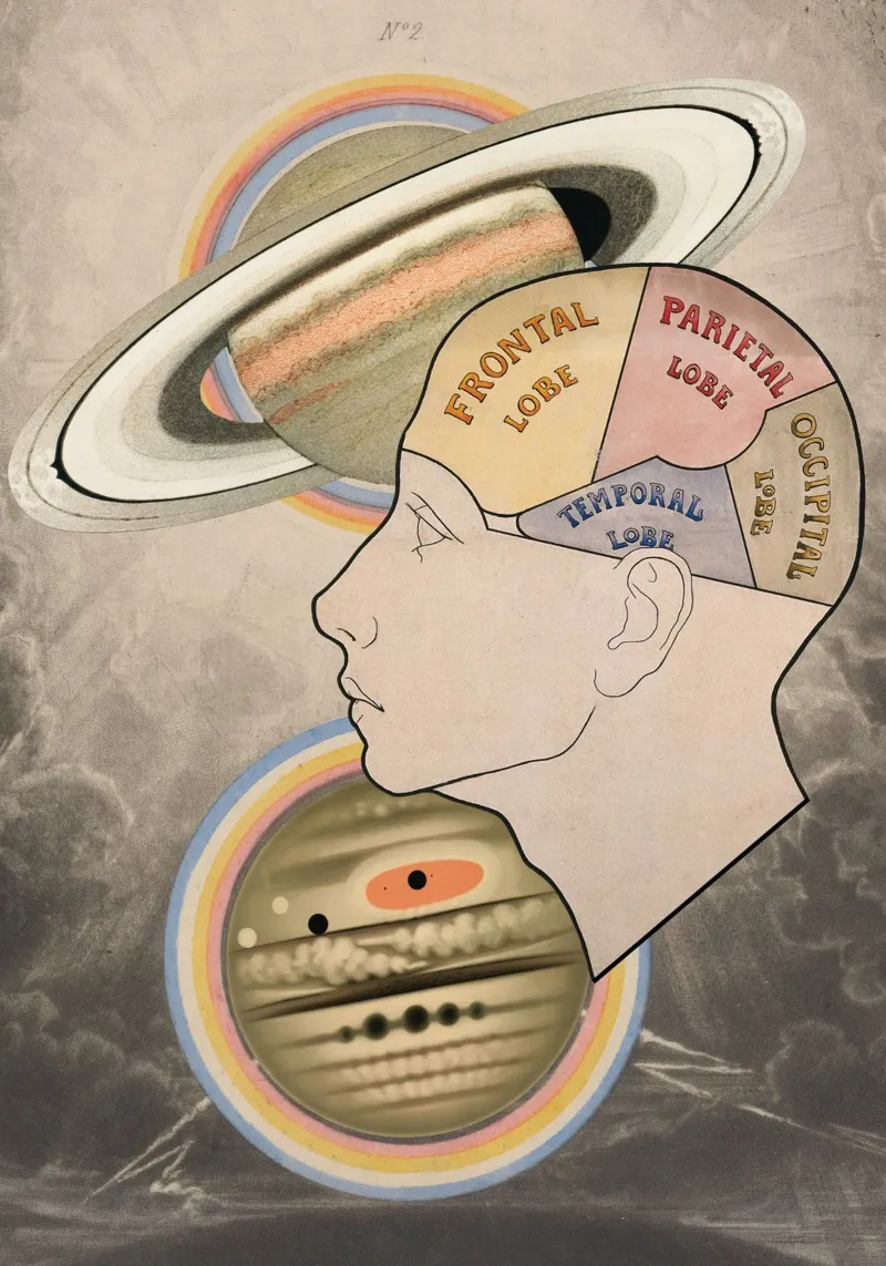 Cosmic Cortex | Press Play Art Print Collage metacrilato de Press Play Art Prints
