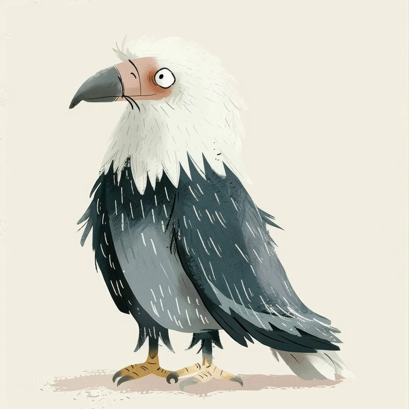 Illustrazione di un falco stilizzato bianco e grigio pellicola backlit da DesignDoodle