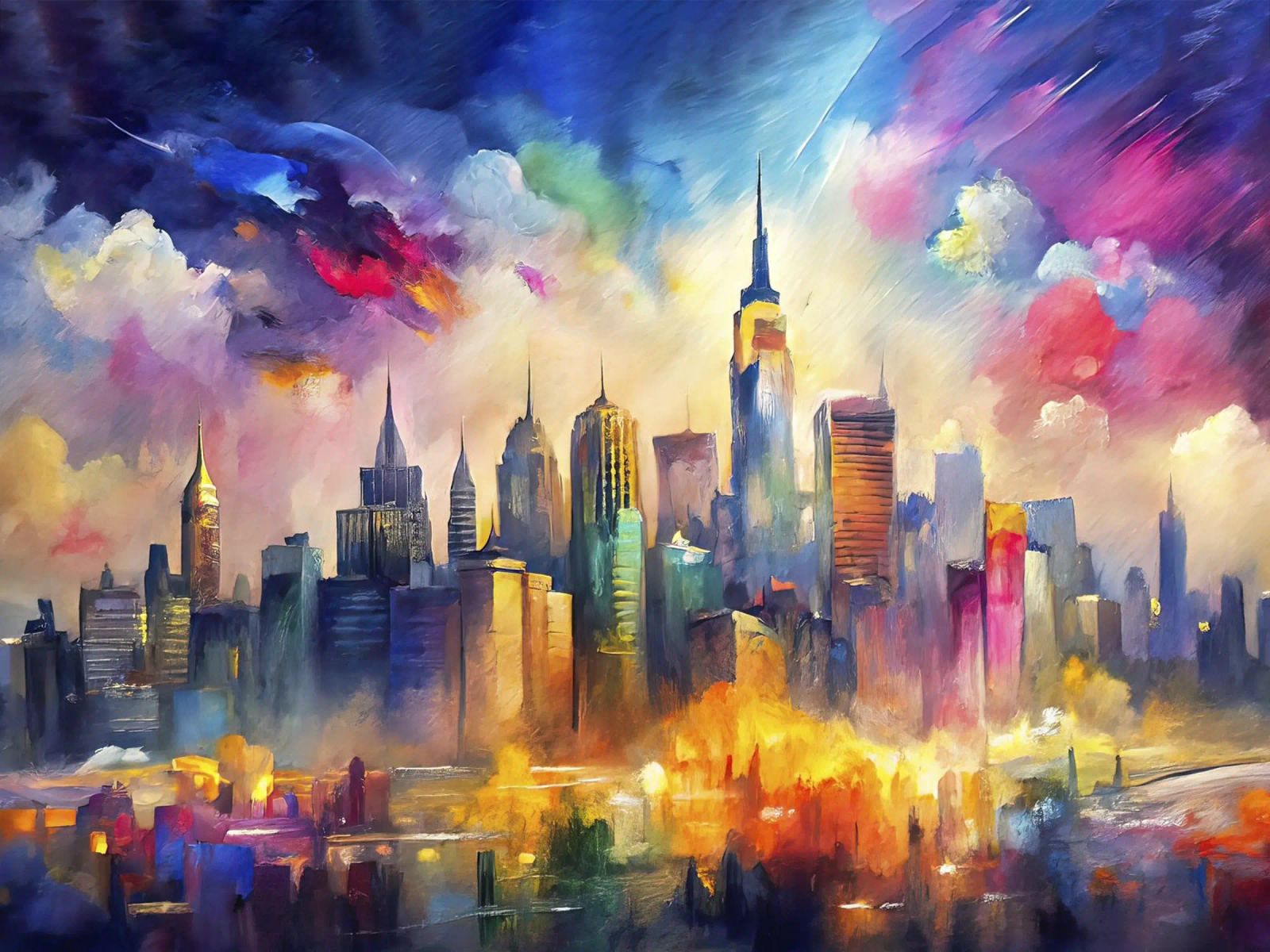 New York, USA Poster von Point and Art