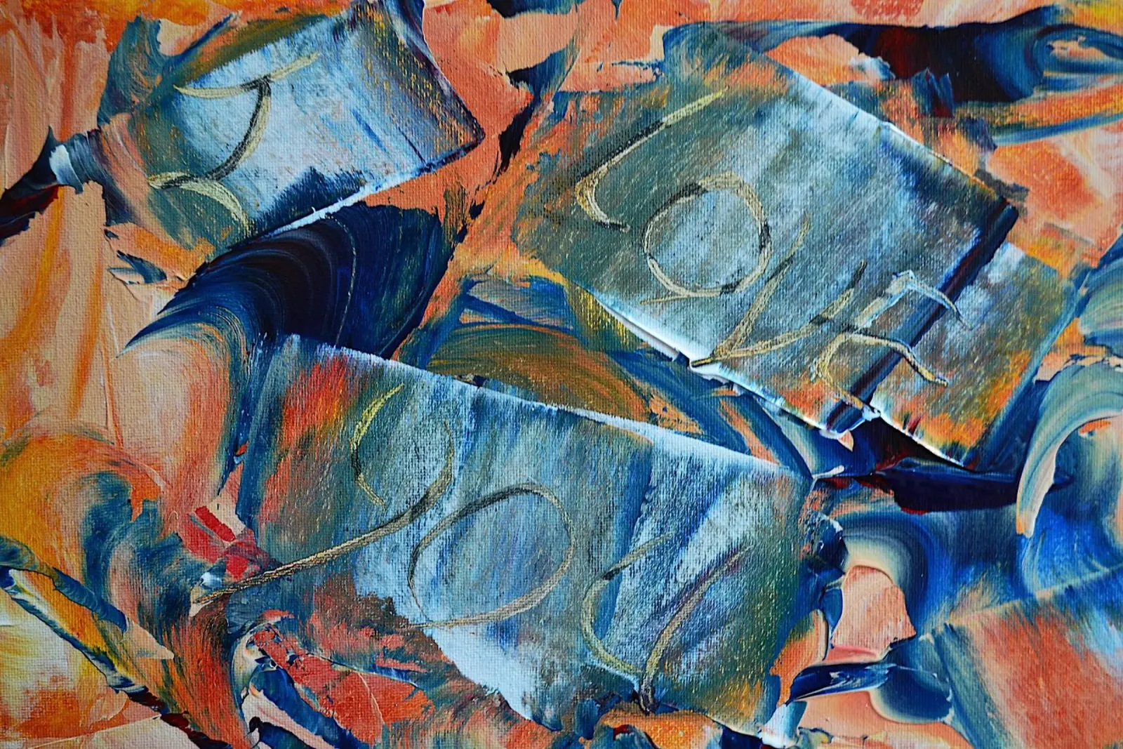MESSAGE CACHÉ. JE T'AIME hahnemühle de Thierry Vobmann Abstract painting