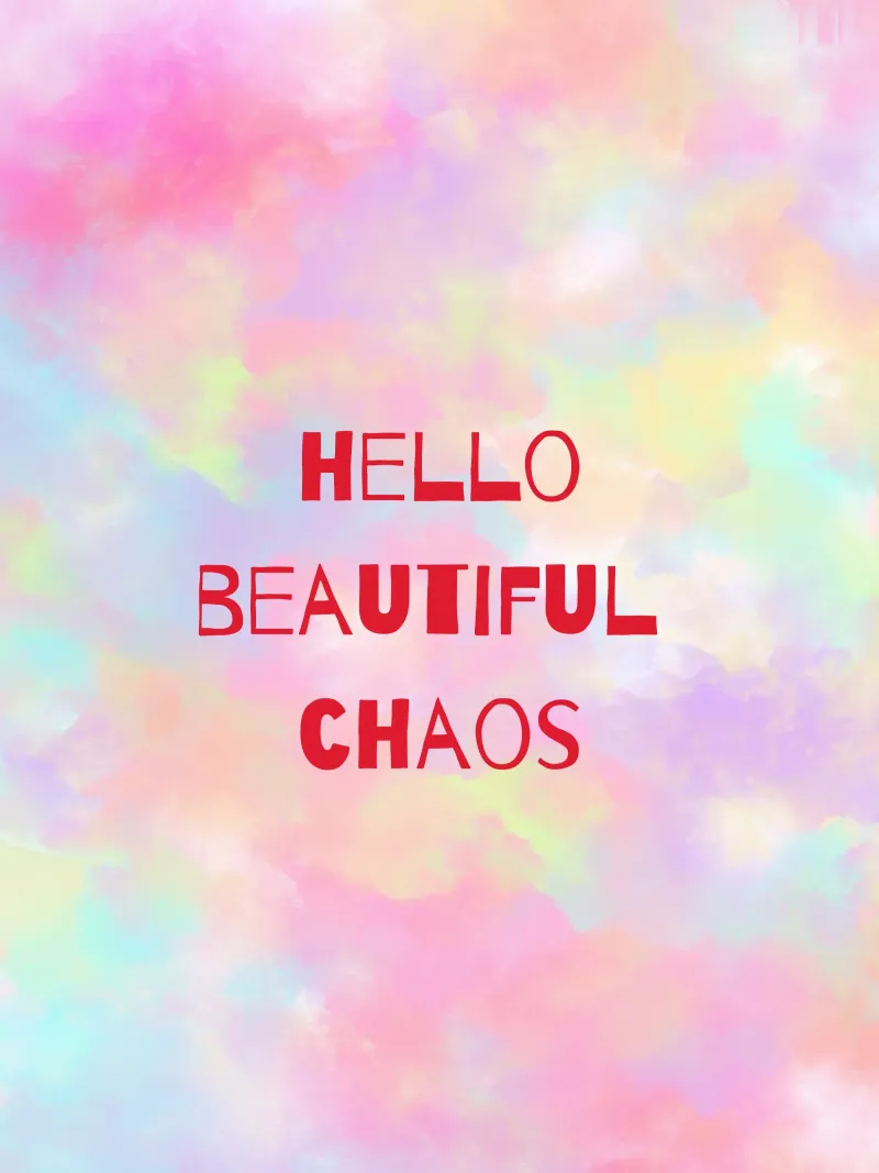 Beautiful Chaos poster with plastic frame by Words by Niki