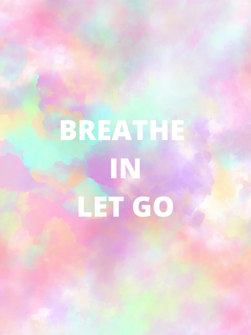 Breathe In, Let Go pellicola backlit da Words by Niki
