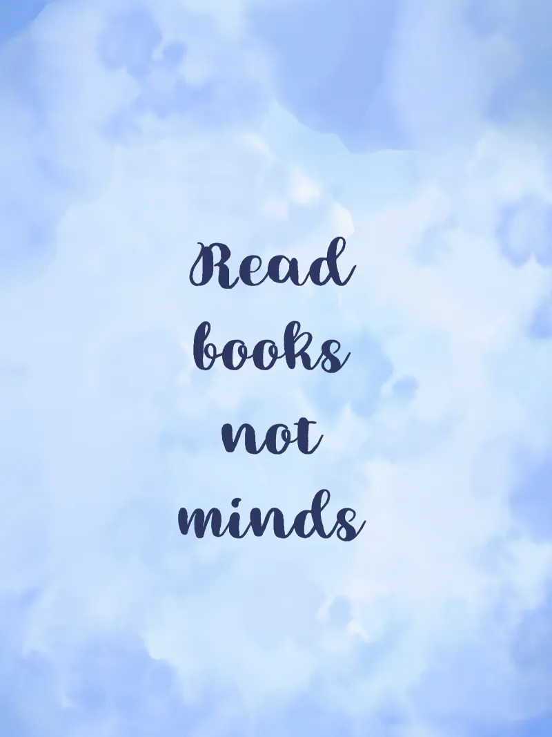 Read Books, Not Minds pellicola backlit da Words by Niki