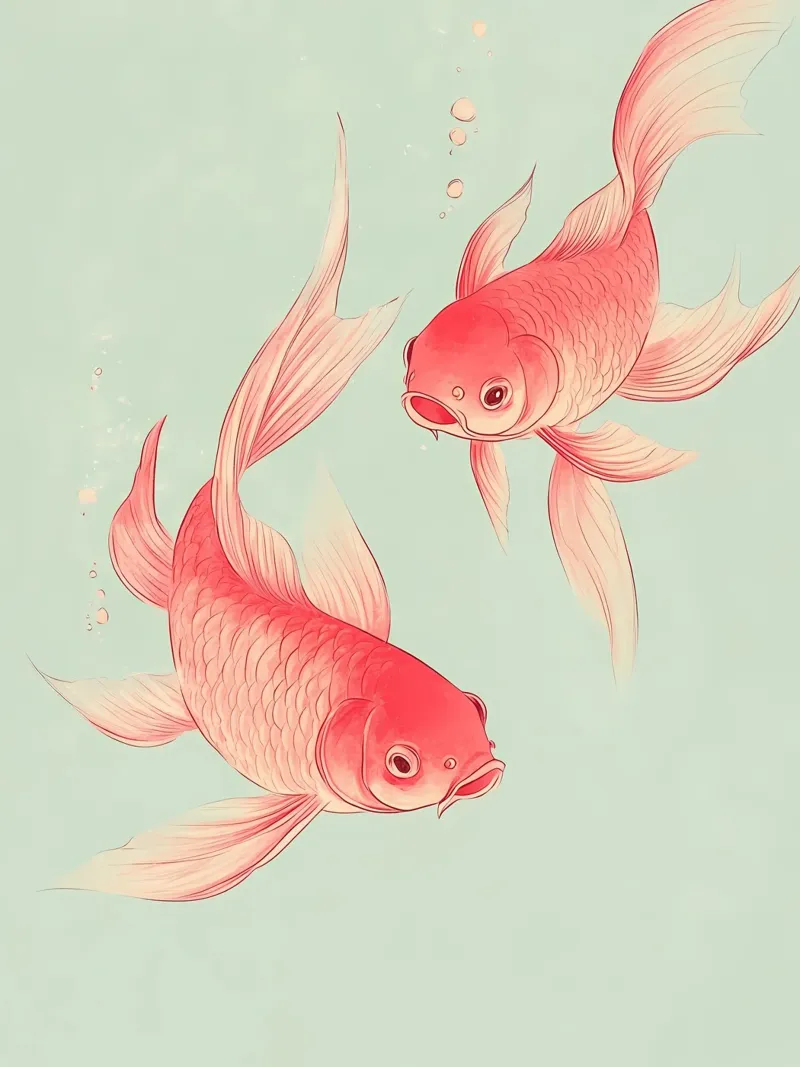 Red koi fish pellicola backlit da IamHomeStudio