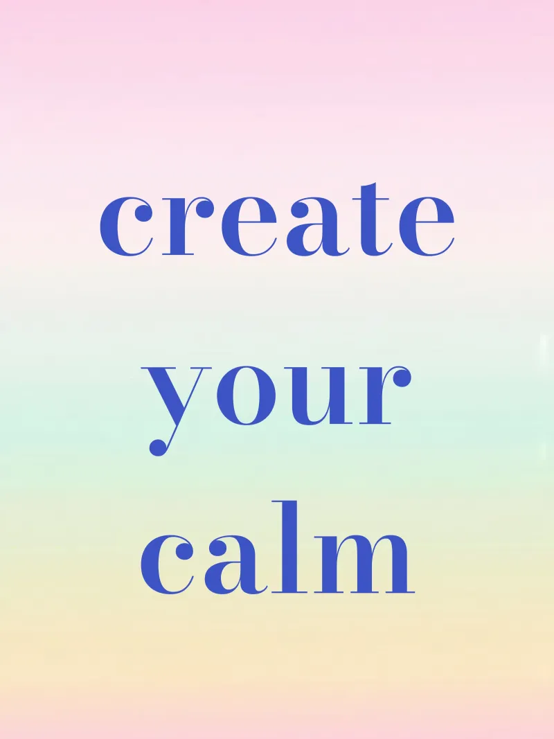 Create Your Calm tela da Words by Niki