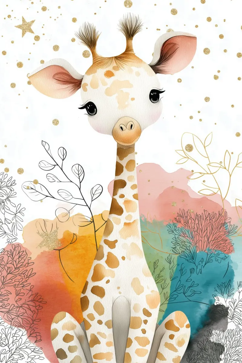 Giraffa per la cameretta pellicola backlit da Imagine