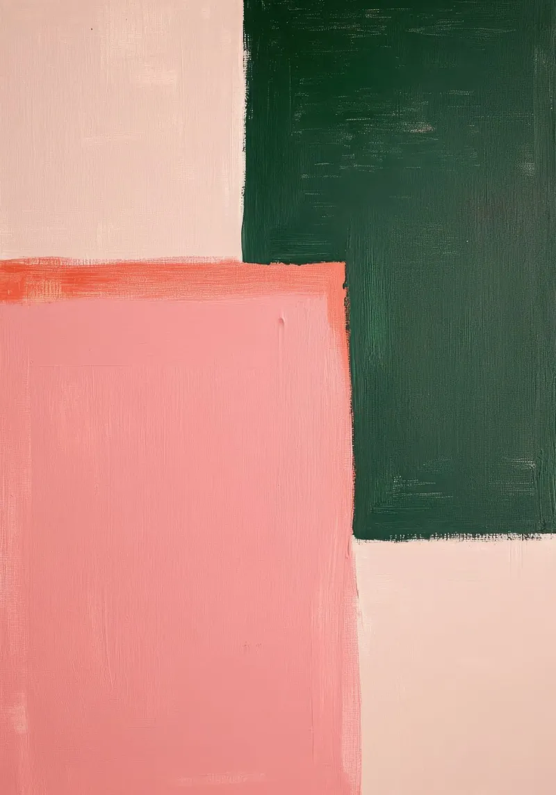 Blocchi di colore rosa e verde pellicola backlit da Euphoria Theresa
