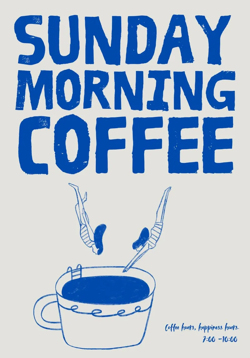 Caffè della domenica mattina carta hahnemühle da PurePeachStudio