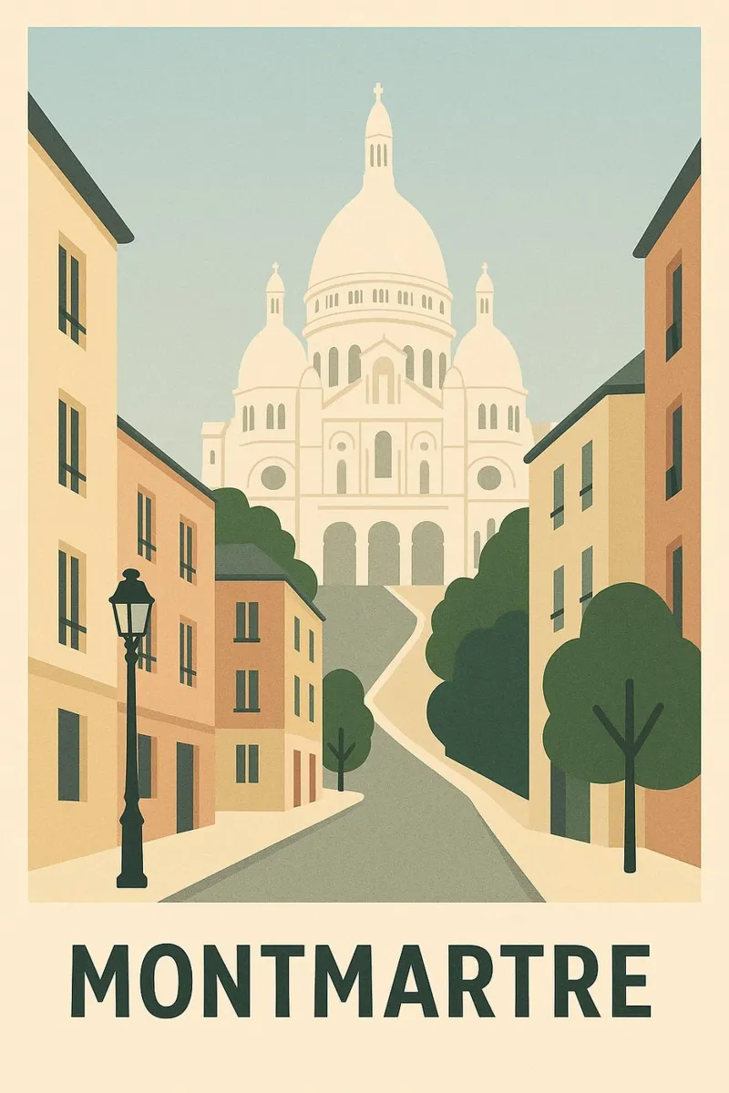 MONTMARTRE - Una salita verso l'eternità pellicola backlit da JETLAG | affiches voyage