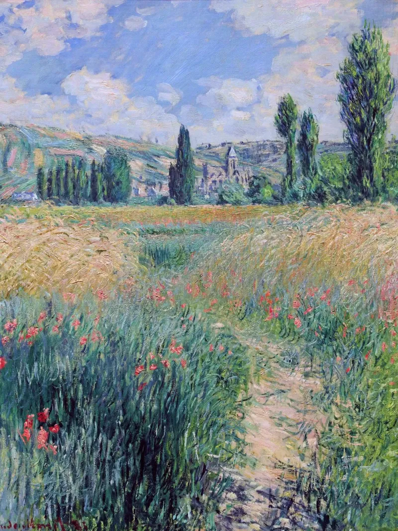 poppies meadow countryside idyllic claude monet hahnemühle by belong shop
