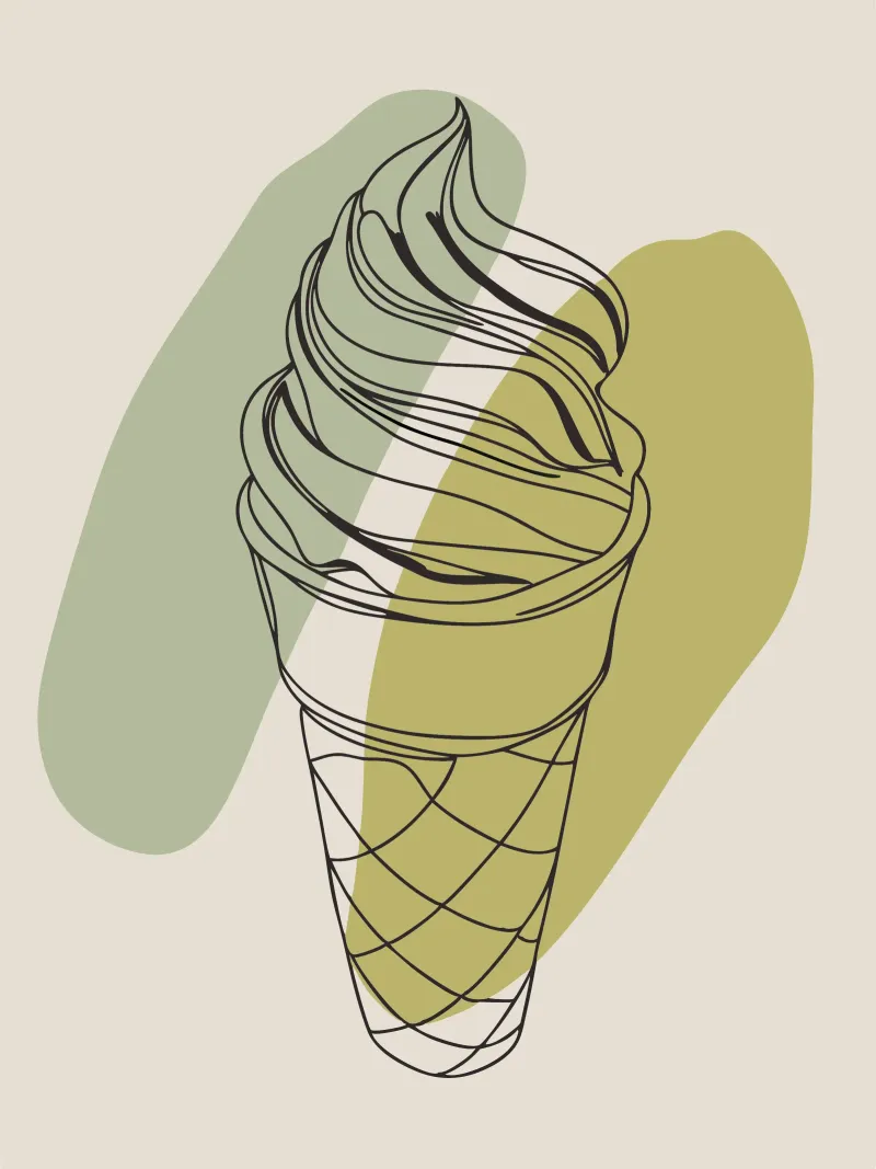 Minimalist ice cream canvas by RELAXING TOUCH