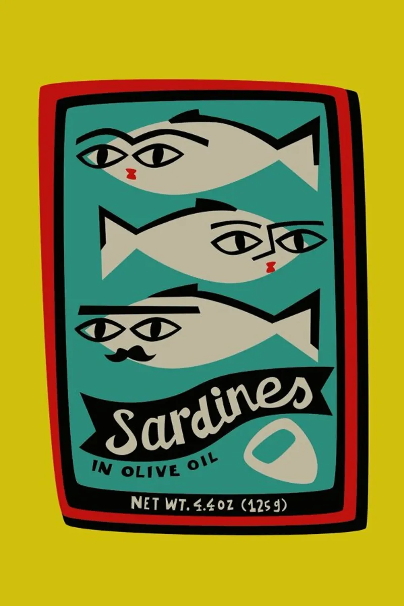 Sardines pellicola backlit da Fox & Velvet
