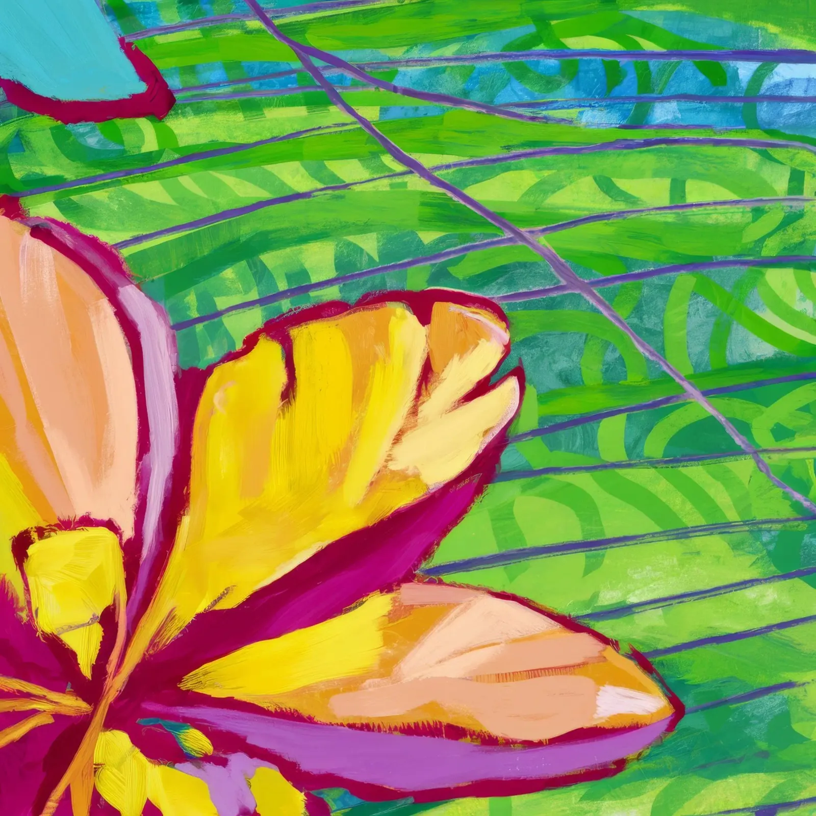 Tropical Bloom Burst canvas by Vivid Reverie