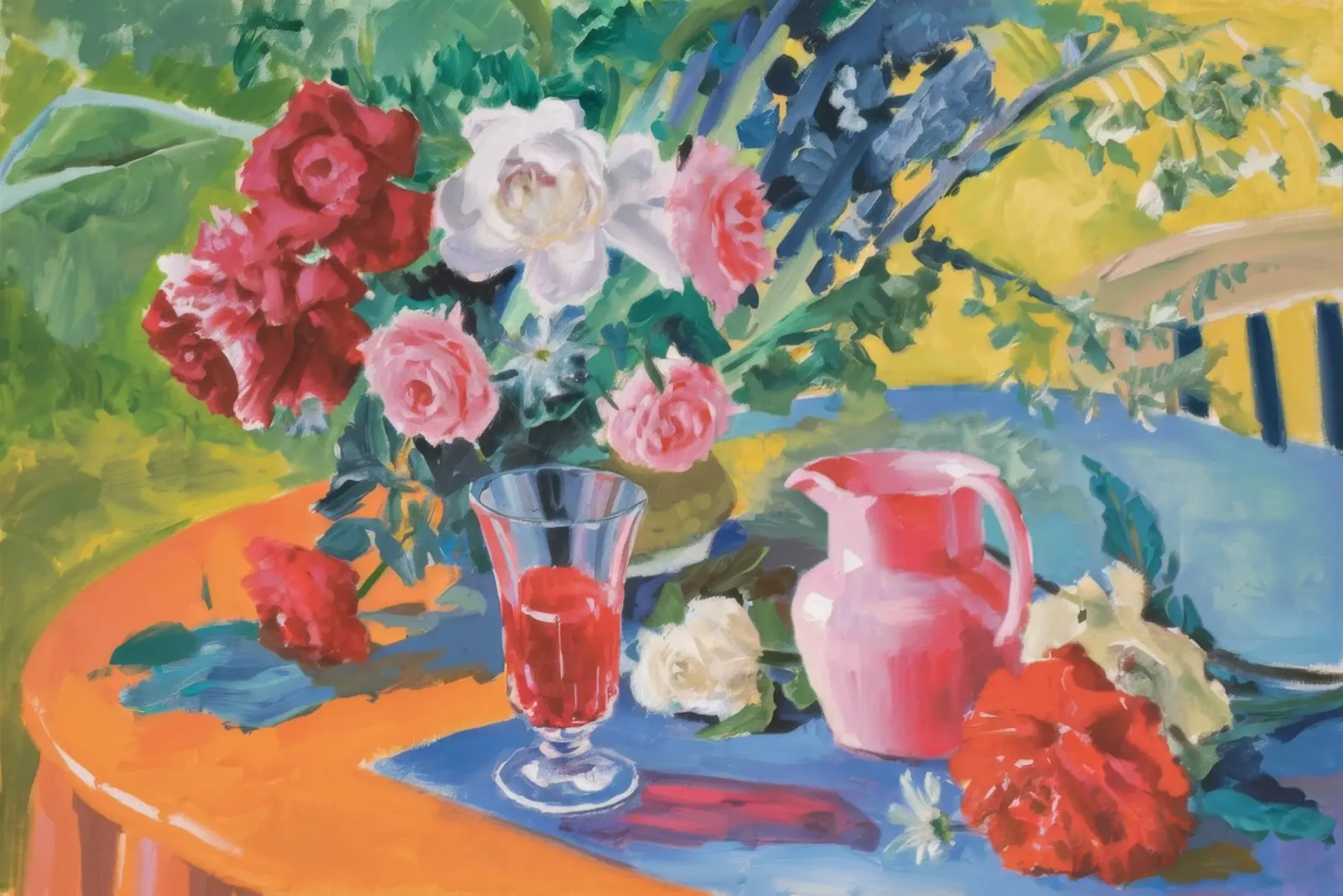 Delizia del giardino cremisi poster con telaio in alluminio da Radiance Landscape