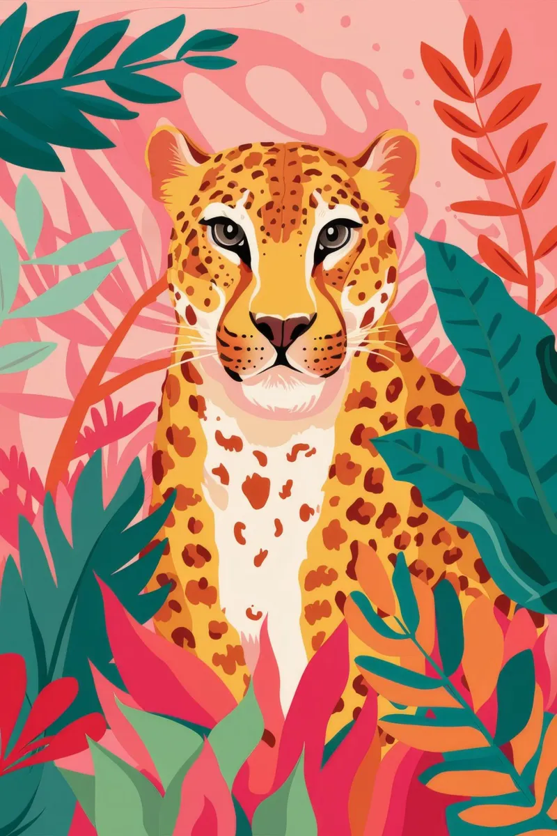Leopard's Lush Lounge alu-dibond by Grande Serene