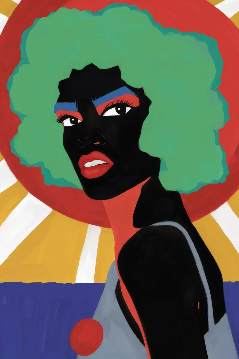 Smaragd afrozon canvas met Baklijst van Lumie Layers