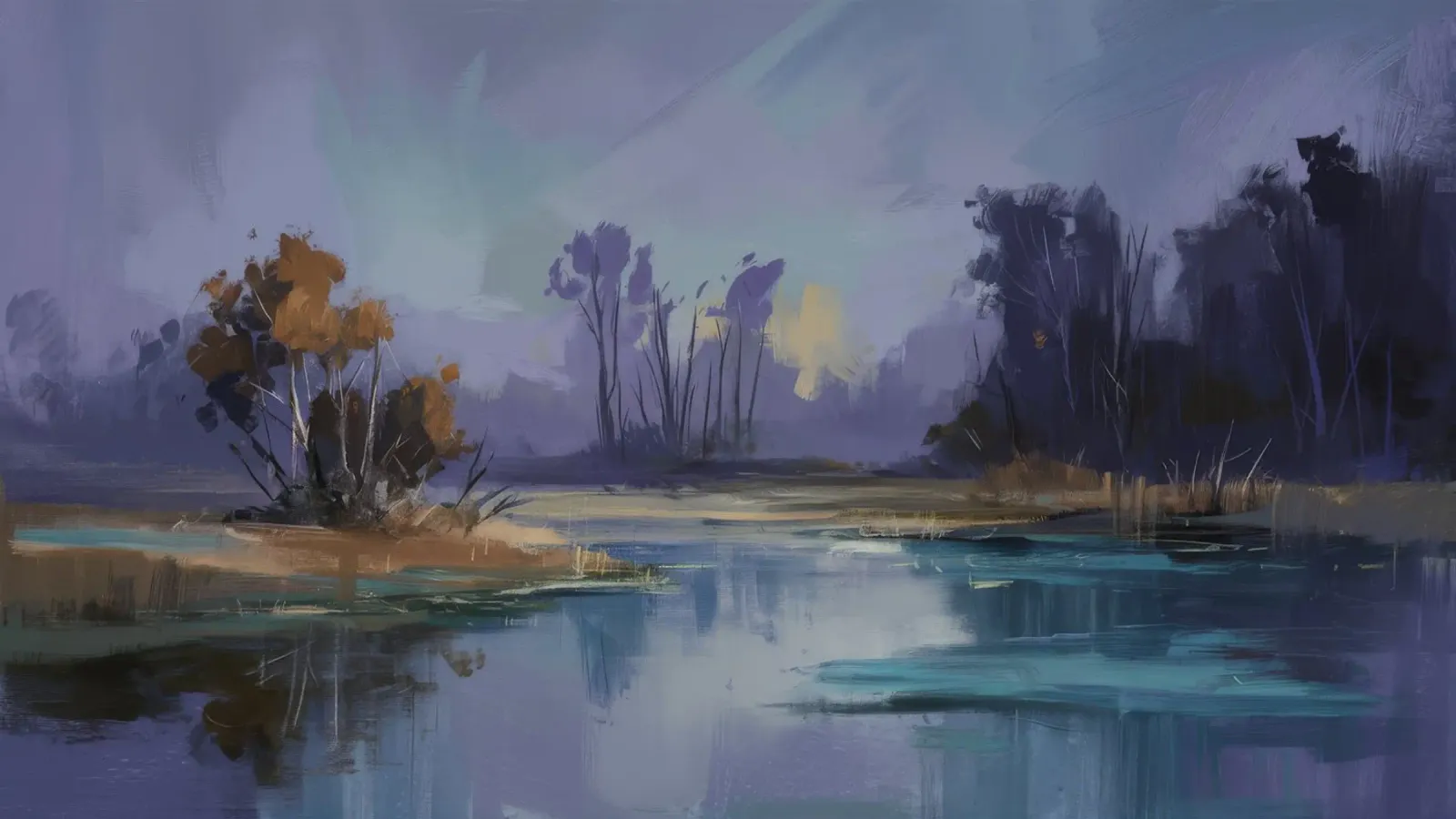 Fiume Nebbioso Crepuscolo pellicola backlit da Radiance Landscape